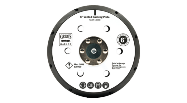 6" Vented Orbital Backing Plate